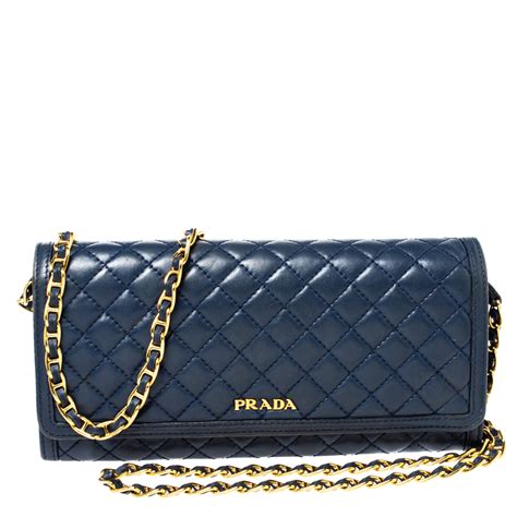 prada quilted leather wallet on chain|prada card holder with chain.